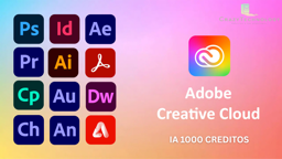 Imagen de ADOBE CREATIVE CLOUD + IA 1000 CREDITOS 1 MES