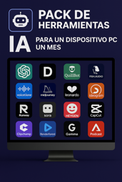 Imagen de PACK DE HERRAMIENTA IA 2025 PARA PC UN MES
